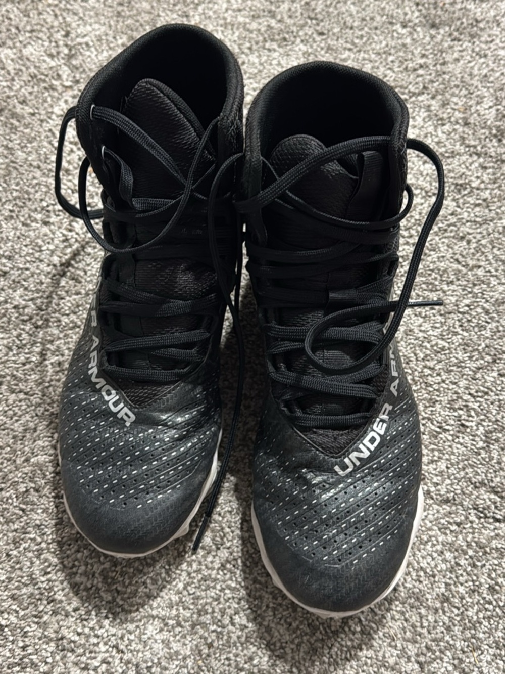 Under Armour Black High-Top Athletic Shoes - Cleats